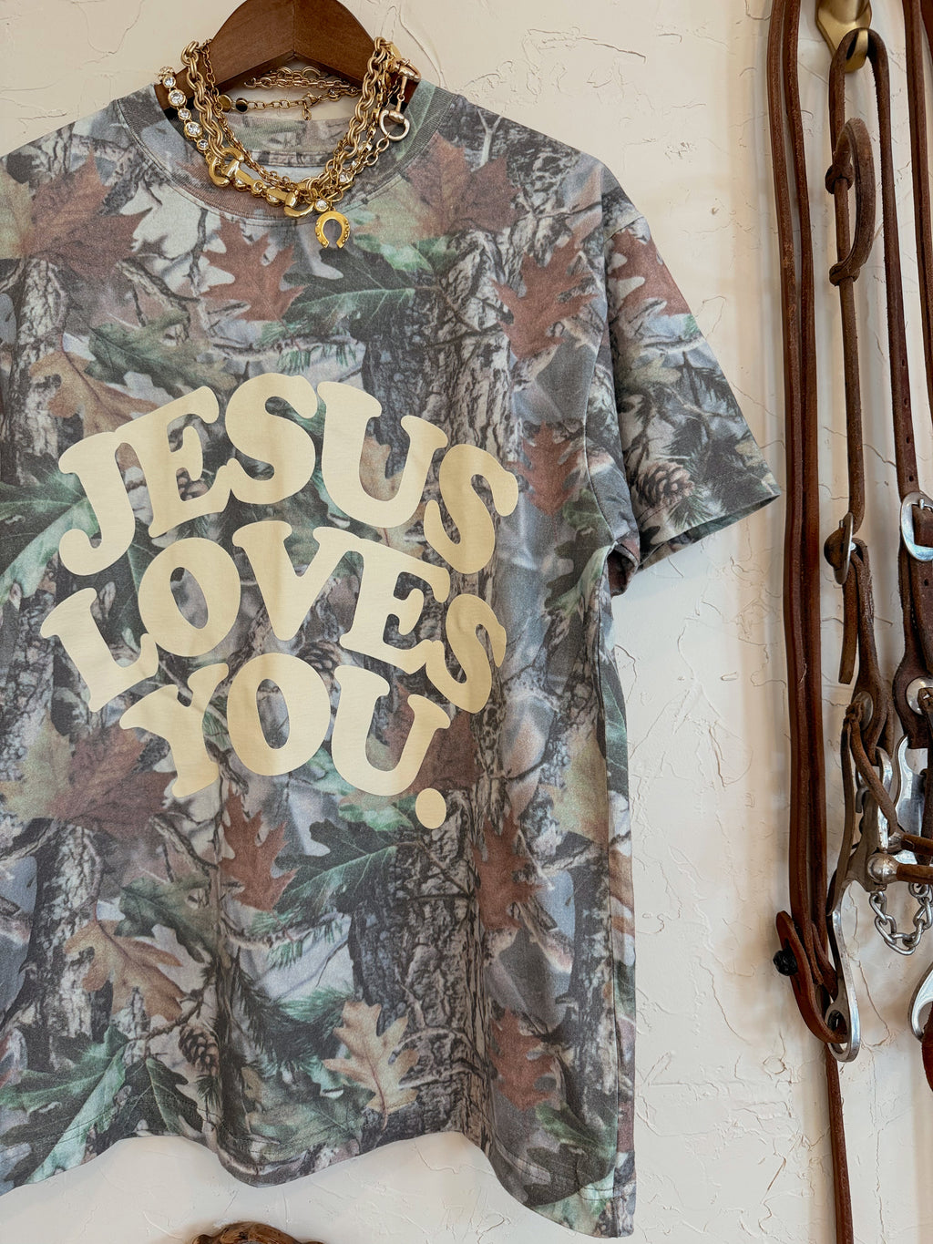 The Camo Jesus Loves You T-Shirt