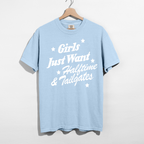 Girls Just Want Halftime & Tailgates Graphic Tee | Football Game Day Shirt
